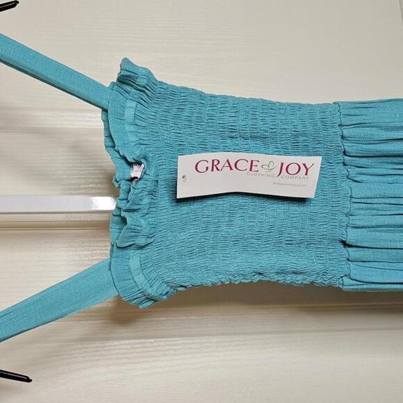Dresses & Skirts - Grace & Joy Smocked Maxi Dress - Aqua